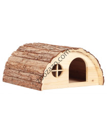 Дървена къща за таралеж или малки гризачи, 34 х 33 х 17h см. - Benelux Egel Huis Rond Met Ruit